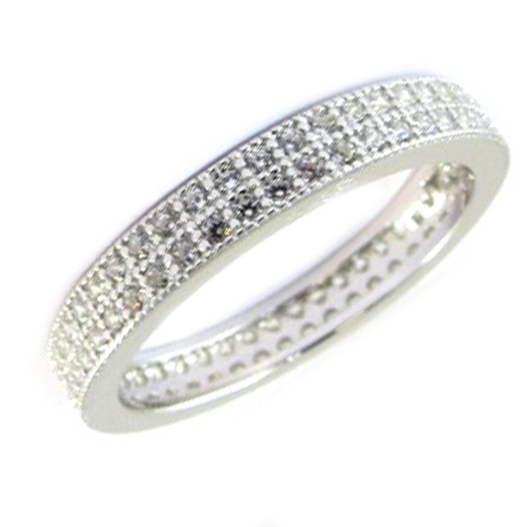 Silver Ring 'Pour La Vie' Silvery White (rhodium) - 3 Mm