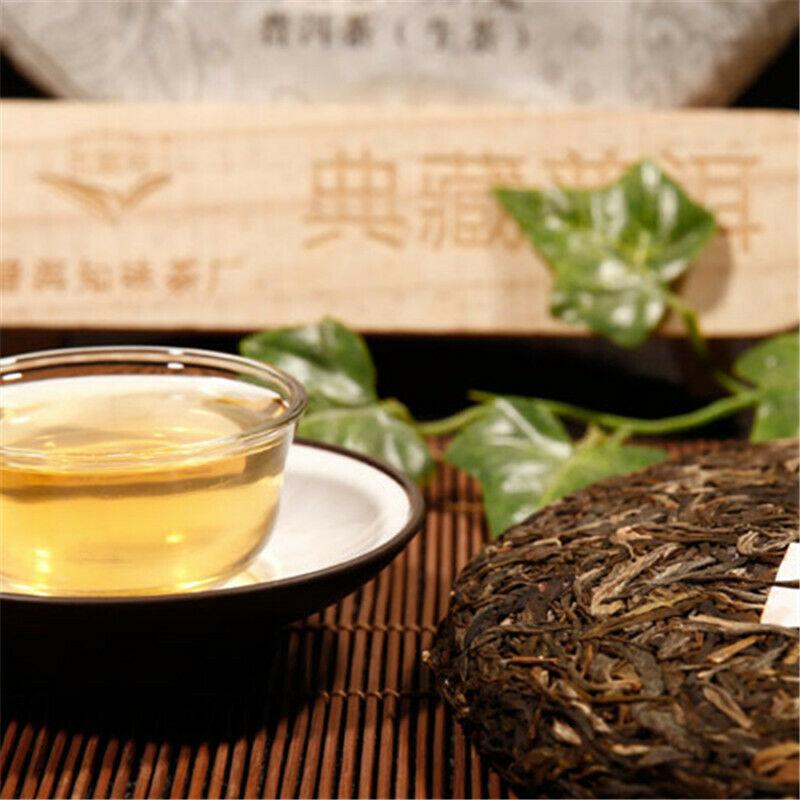 357g China Yunnan Puerh Tea Cake Raw Puer Menghai Sheng Tea Organic Green Food