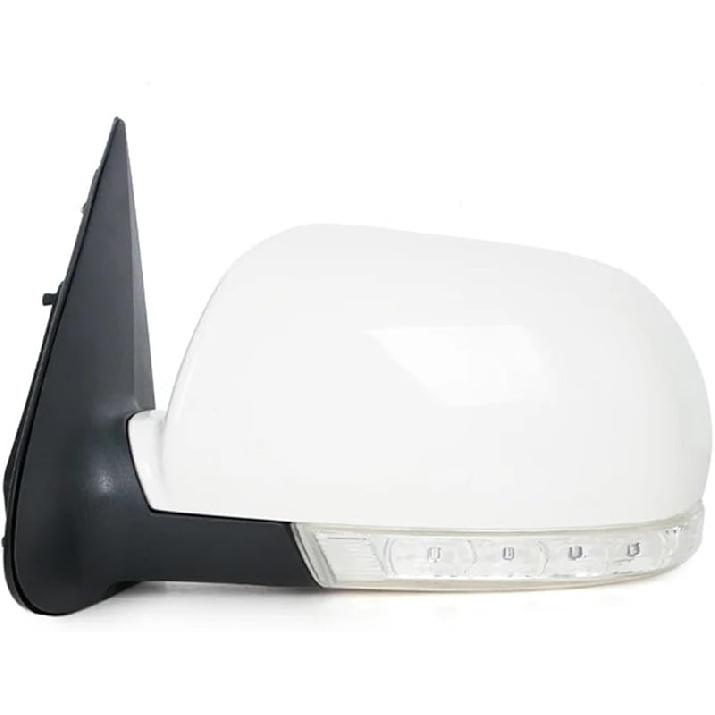 Left Right Car Folding Side Rearview Mirror Compatible For Hyundai Santa Fe 2.4L 2.7L 2007 2008 2009 2010 2011 2012 8PINS With Lamp(Only Right black)