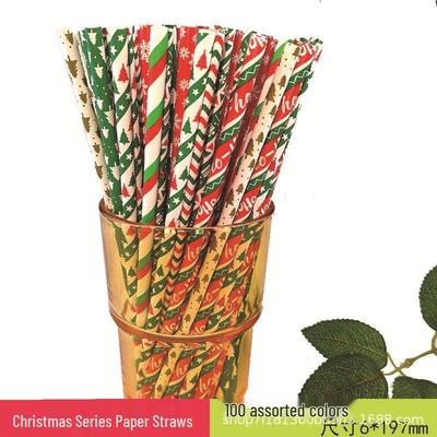 Eco-Friendly Christmas Paper Straws for DIY Kids' Crafts and Parties