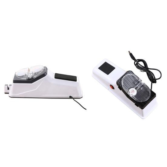 Ηλεκτρική Ξύστρα Μαχαιριών Διπλής Όψης Ξύστρα Κουζίνας για Μαχαίρια Ψαλίδια 5s Γρήγορο Ακόνισμα Οικιακό Εργαλείο Ακονίσματος Μαχαιριών