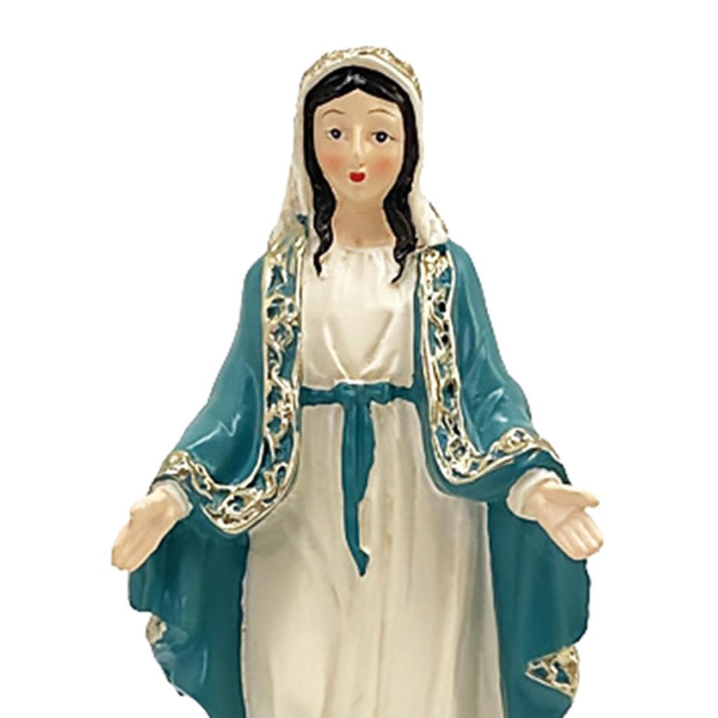 Catholic Virgin Mary Figurine Sculpture Religious Gift Exquisite Resin Craft