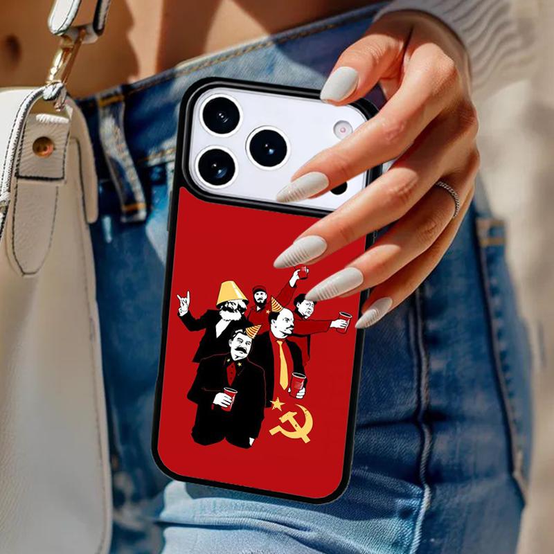 CCCP Soviet Union Russia soft Phone Case For iPhone 17 Air 14 15 13 12 Max Cover For Apple 14 15 16 16e 11 Pro Max Plus Coque