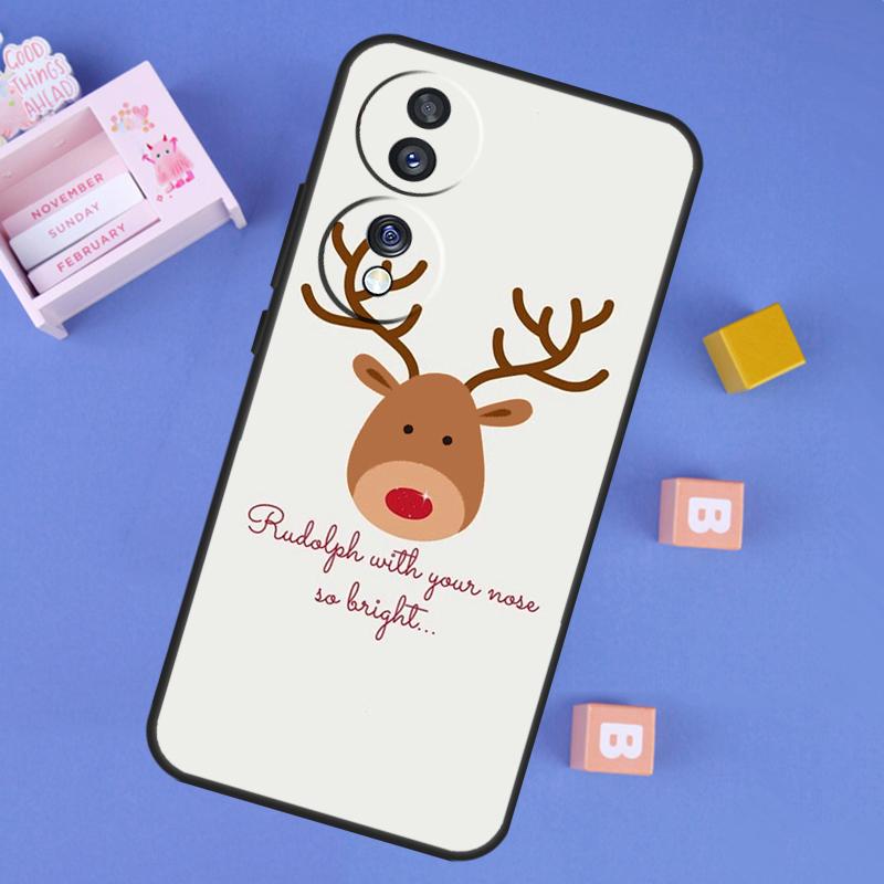 

Merry Christmas Reindeer For Honor 90 50 70 Lite Magic 6 5 Pro Case For Honor X8b X9b X9a X8a X7a X6a X9 X7 X8 Cover Honor 10 Lite