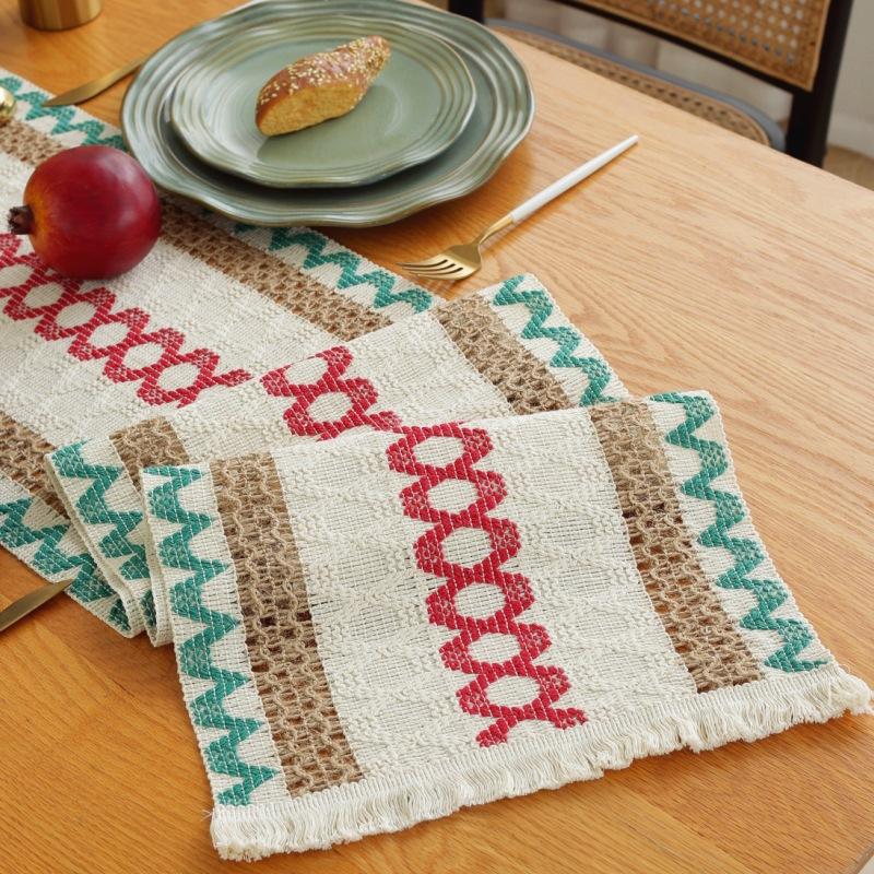 

Бохо Вязаная Крючком Дорожка на Стол, Ручная Работа, Кружевной Полосатый Дизайн, Тканый Полиэстер, Прямоугольный Декор для Стола для Дома и Ресторана, Рождественское Праздничное Украшение 30*120CM