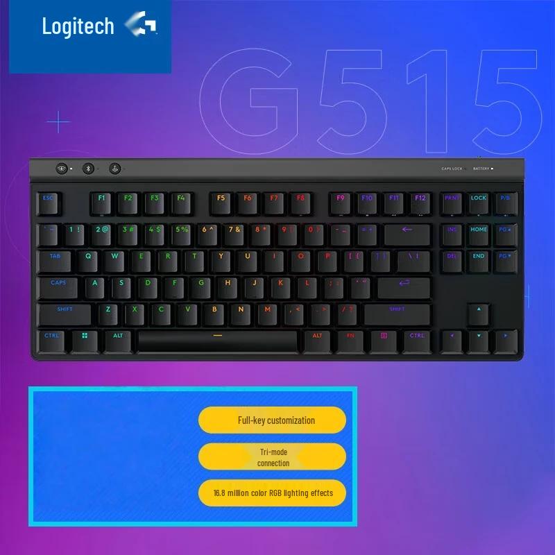 

Logitech G515 LIGHTSPEED TKL Low-Profile Wireless Gaming Keyboard