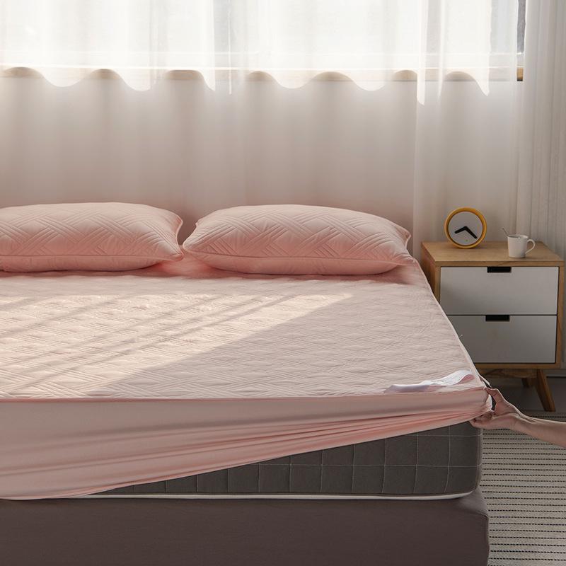 High-Density Quilted Cotton Mattress Protector with Pillowcase - Non-Slip, Thickened Fit