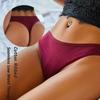 FINETOO 4Pcs/Set Cotton Ribbed Thongs For Women Seamless Solid Color High Quality Underwear Ladies Cozy Breathable Sexy G-String