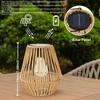 Boho-Style Handmade Solar Powered Rattan Chandelier - Waterproof Solar Light - with Handle, Ideal for Decorating Gardens