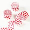 Pack Of 6 Valentines Heart Print Crepe Paper Rolls Colorful Ribbon Wedding Party Decorations Handmade Craft Supplies
