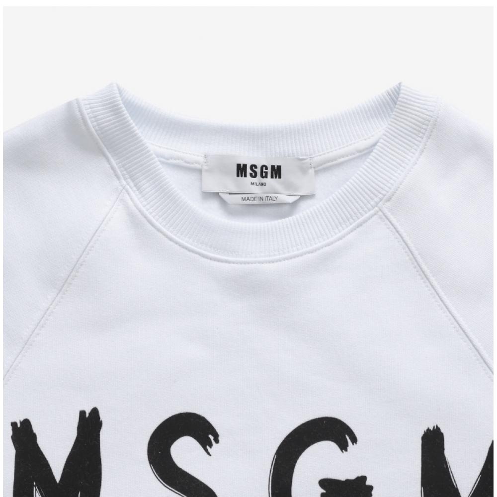 MSgm 2000mdm513 200001 01 BruShed Logo Women S SweatShirt