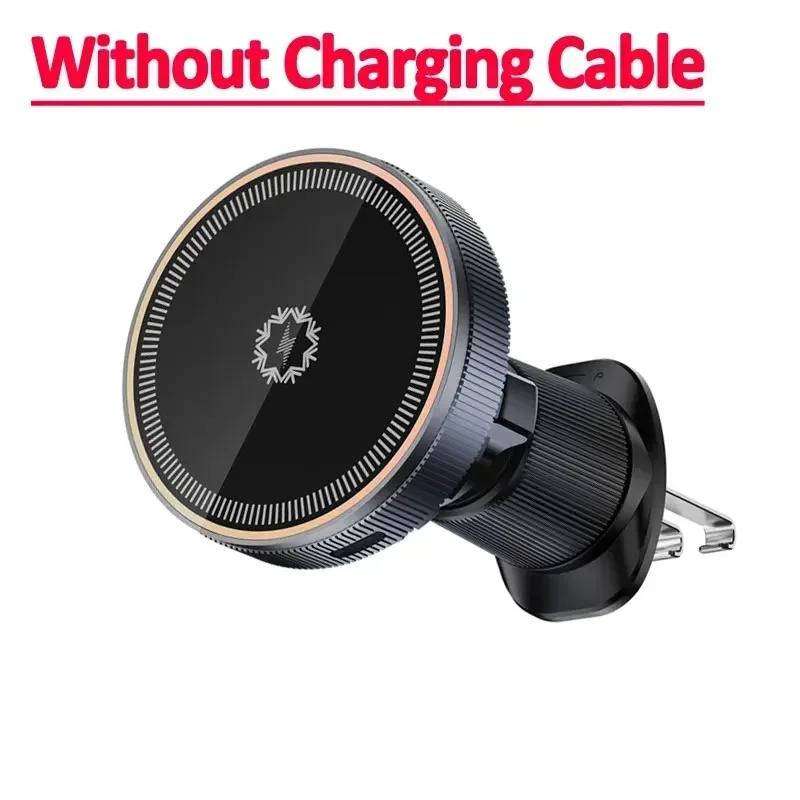 Ice Cooling Magnetic Wireless Car Charger for MagSafe iPhone 16 15 14 13 12 Pro Max Night Light Car Phone Holder Fast Charging