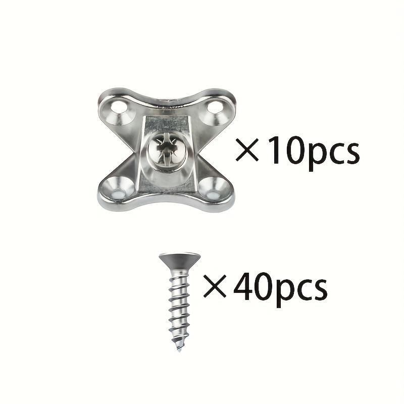 50 Metall-L-Winkel mit Schrauben - Glatte Metall-Möbelstützverbinder für Schränke, Schubladen und Kleiderschränke | Langlebig und Korrosions