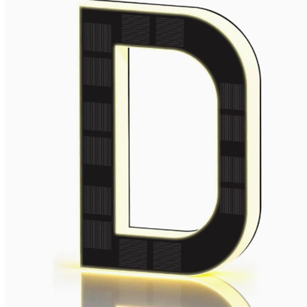 IP44 Waterproof Solar House Numbers 6.7 Inch Size Lighted House Numbers Outdoor Use