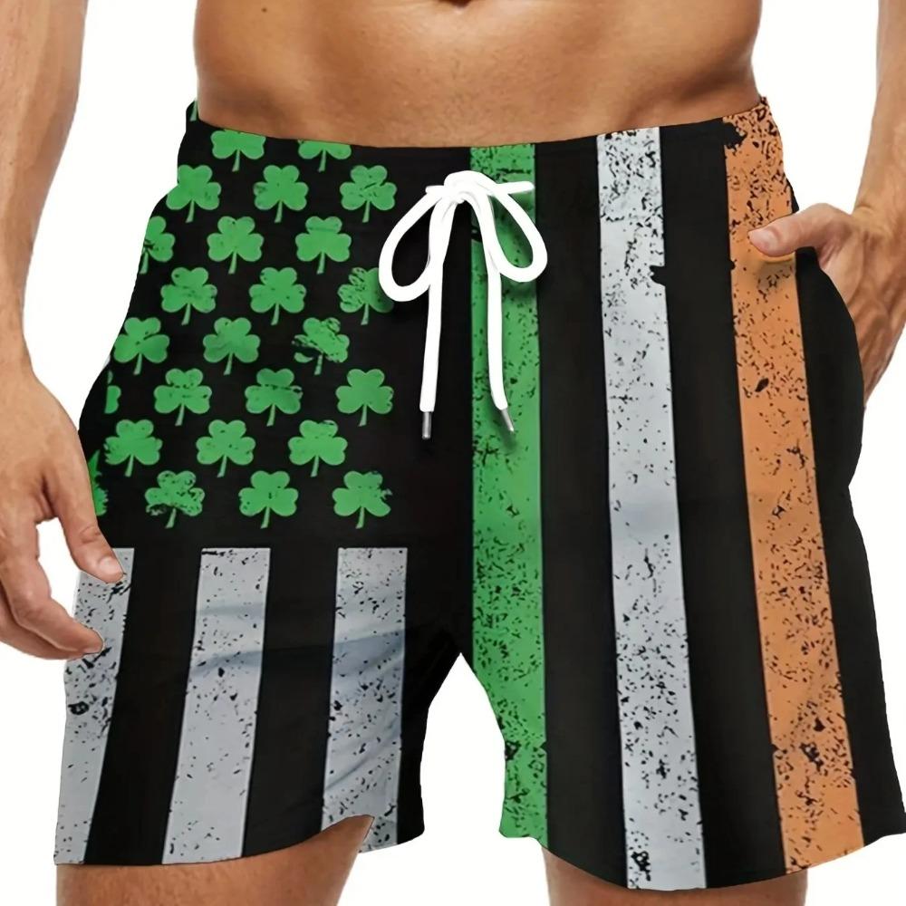 Pantaloncini da Bagno con Stampa Bandiera Americana Estivi da Uomo Pantaloncini da Spiaggia Traspiranti Corti Asciugatura Rapida Pantaloncini Sportivi Jogging Uomo Pantalone Corto