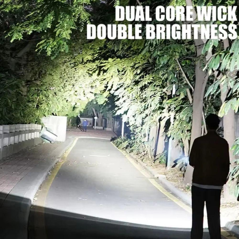 Red Blue Warning Light Super Bright Torch Waterproof Rechargeable Flashlight  Camping