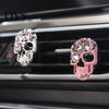 Skull Car Air Freshener Bling Vent Clips, Rhinestone Diffuser Clip, Shiny Personalized Outlet Decoration Conditioner Decoration, Funny Auto