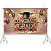Graduation Banner 71 x 43 Inch Congrats Grad Party Decoration Photo Backdrop for Class of 2025 Graduation Celebration Senior Graduate School Ceremony