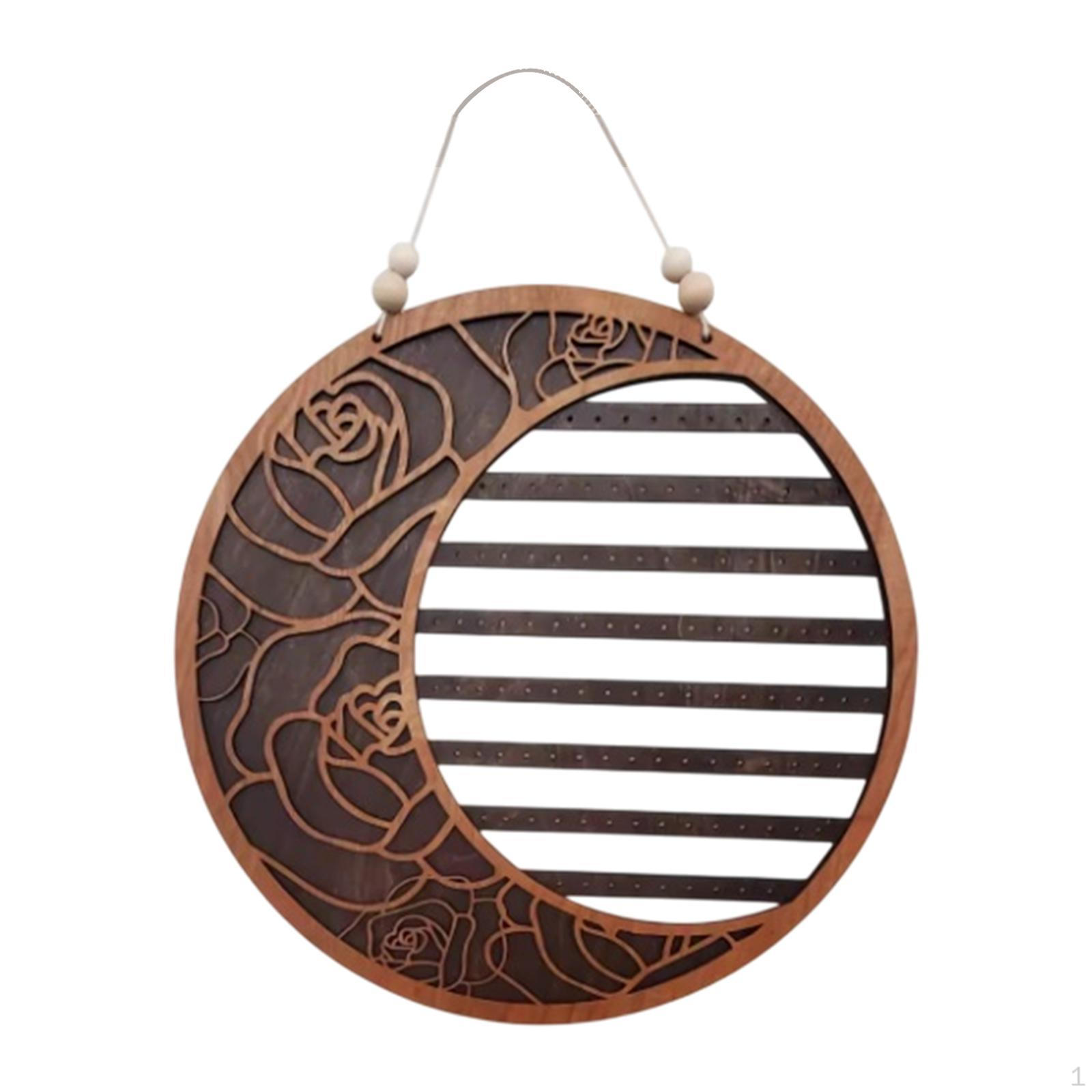 

Hanging Earring Holder Jewelry Organizer Wooden Wall Hanger for Hexagon