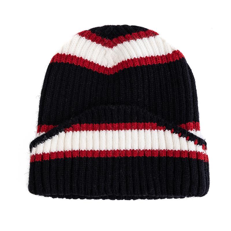 Unisex Kpop Style Winter Hats,Fashionable Beanie Hats For Young People, Couple Street Hats, Elegant Striped Design Knitted Hats