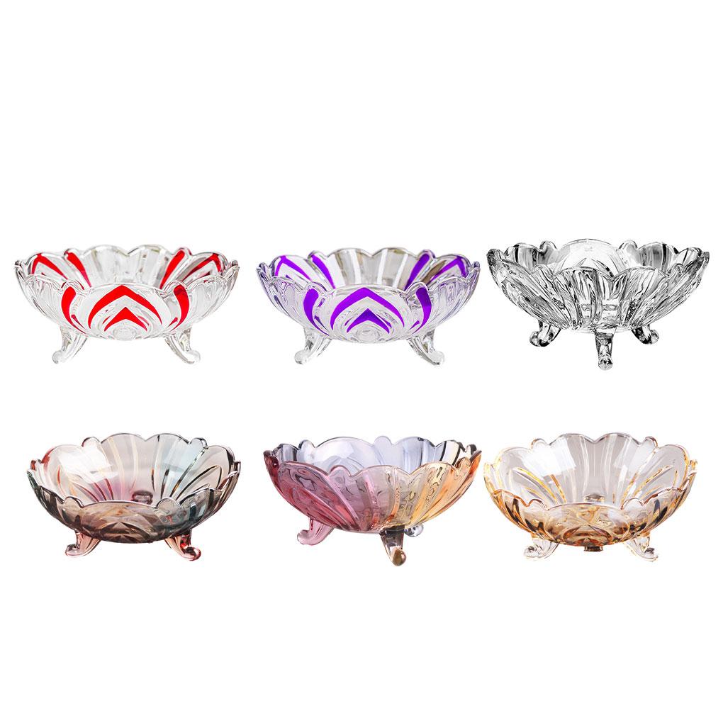Crystal Glass Fruit Bowl Versatile Addition To Dining Table Modern Living Room Glass Fruit Bowl