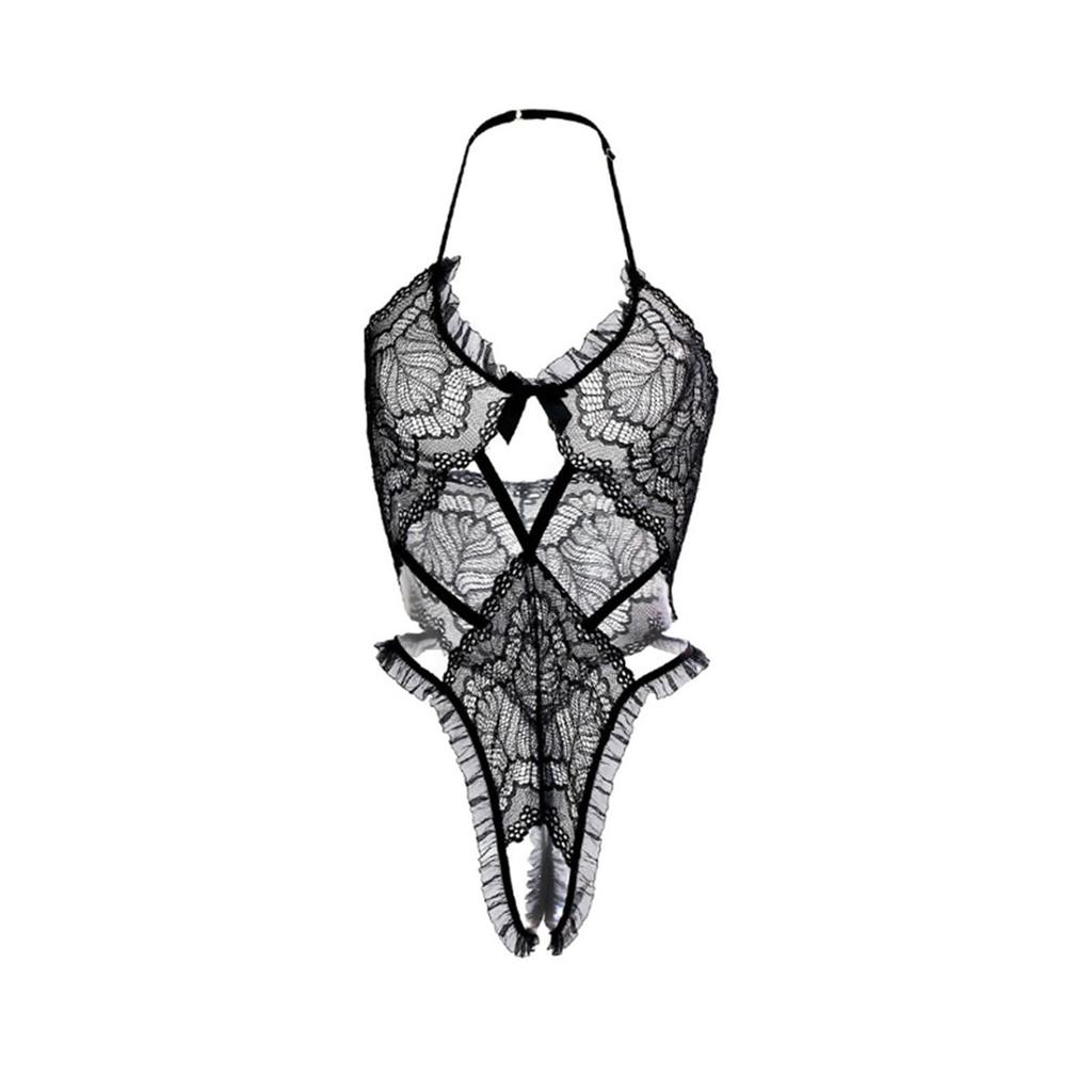 Babydoll Extremely Full Body Fishnet Body Micro High Ladies [LIKENNY] Cosplay, Sexy, Open-chested, Perforated, V-Neck Lingerie, Underwear,