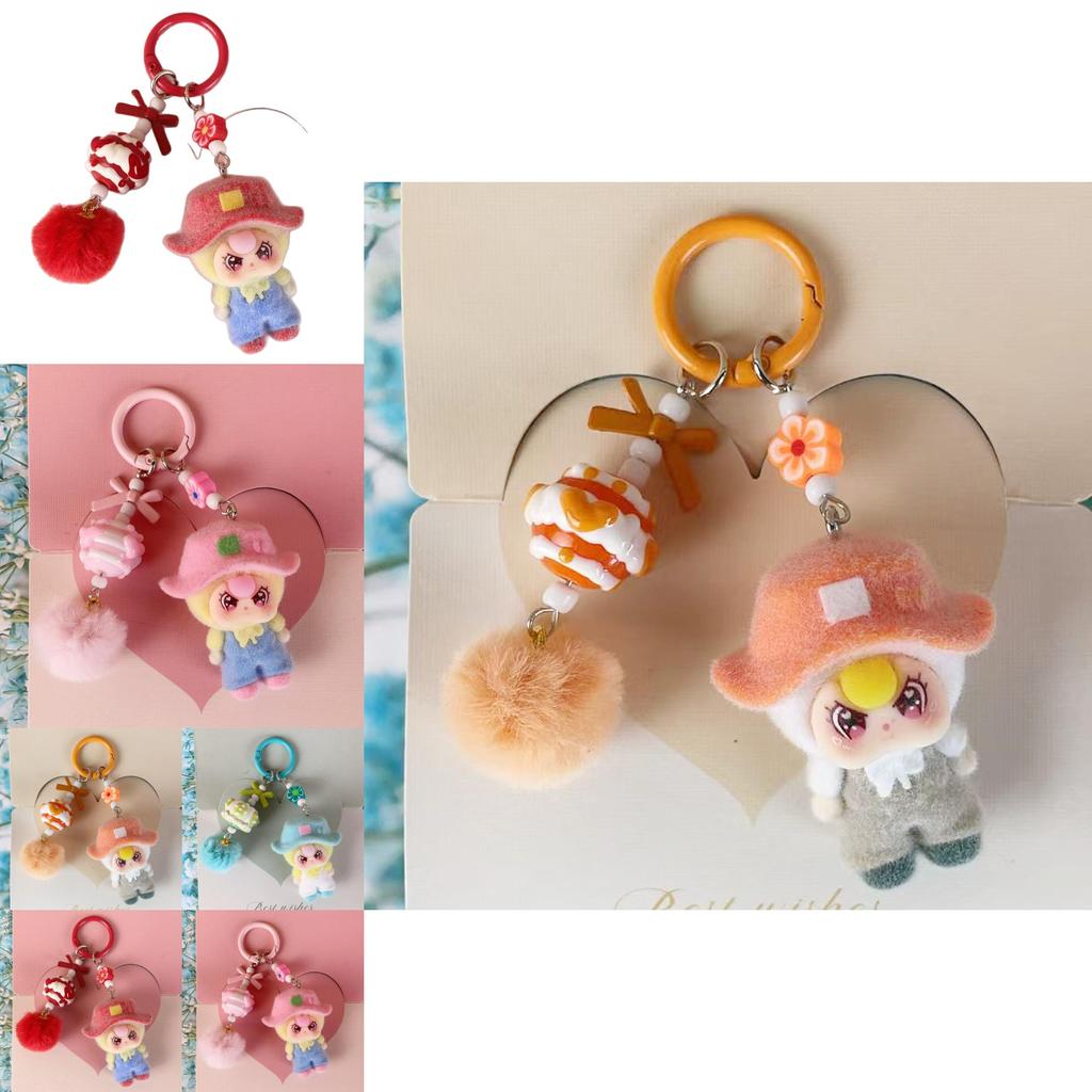 Camping Style Doll Keychain With Cartoon Cute Pendant For Kids And Teens
