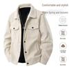 Men's 2025 Autumn Corduroy Jacket: Trendy Workwear Lapel Casual Outerwear