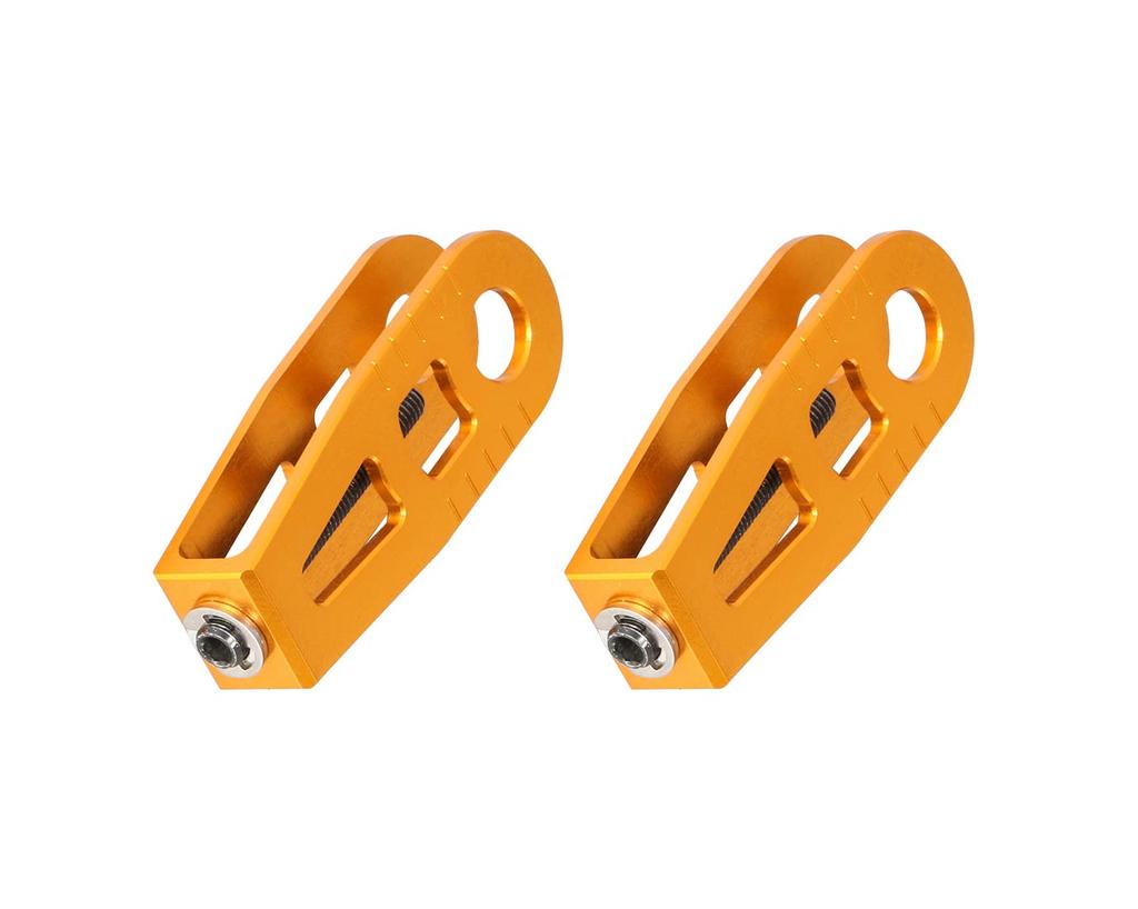 Kitaco 519-1300970 Chain Adjuster (Gold) Monkey 125 (JB02/JB03/JB05) Shaved Aluminum 1 Set Left and Right