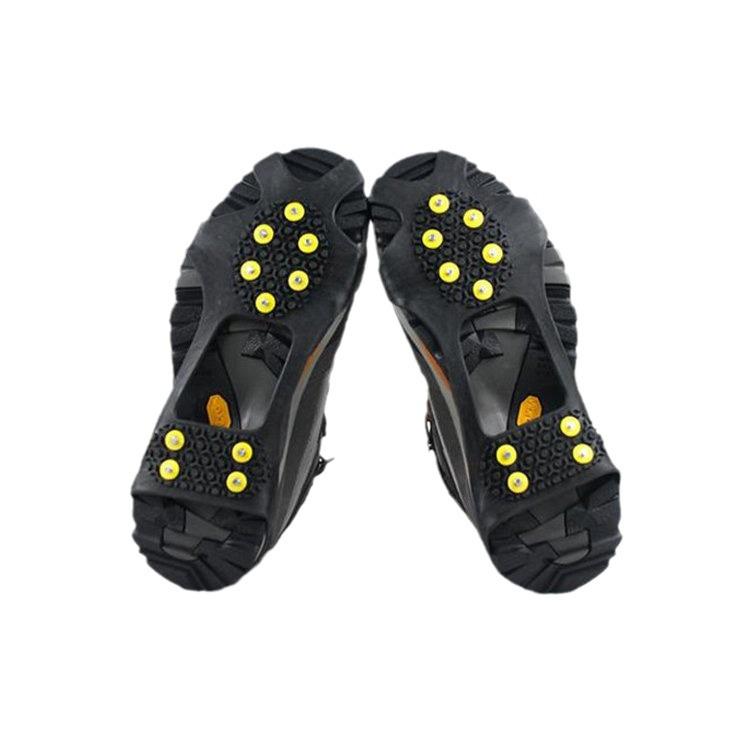 Outdoor Ice Cleats - Anti-Slip Shoe Covers with 10 Spikes for Autumn & Winter Mountaineering and Climbing