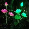 New Solar 3-head Lotus Light LED Outdoor Simulation Garden Light Color Changing 3-head Lotus Lawn Light LED