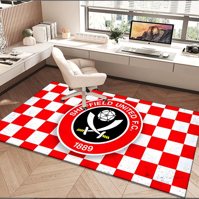 1PC rug Sheffield Team Crest Carpet, Chair Rug,Area Rug for Office Bedroom living rooms bedroom, Doormat decor Christmas fan gifts
