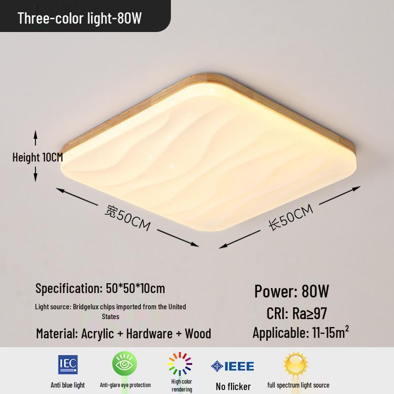 Ultra-Thin Japanese-Nordic Style Ceiling Lamp for Bedrooms & Living Rooms