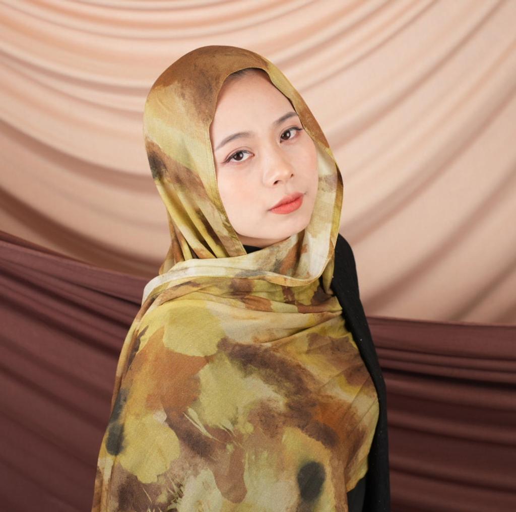 Fashion Watercolour Floral Printed Hijab Modal Breathable Soft Cotton Rayon Viscose Woven Modal Muslim Women Shawl Hijab Scarf