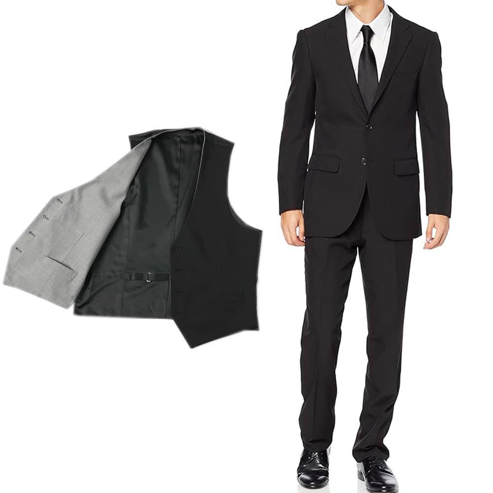 

Кодовий набір Чорний жилет, повністю двосторонній, розмір L [Сукня 101] 2-предметний [Костюм-трійка] костюм, піджак, жилет, комплект із трійки, штани, чоловічий комплект із трійки,