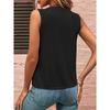 IHUASU Women's Summer Fashion Temperament Elegant Pleated V-neck Tank Top