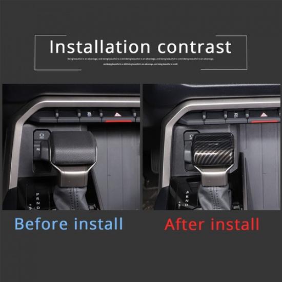 ABS Carbon Look Car Gear Shifter Knob Head Trim Cover For Toyota Tundra -23