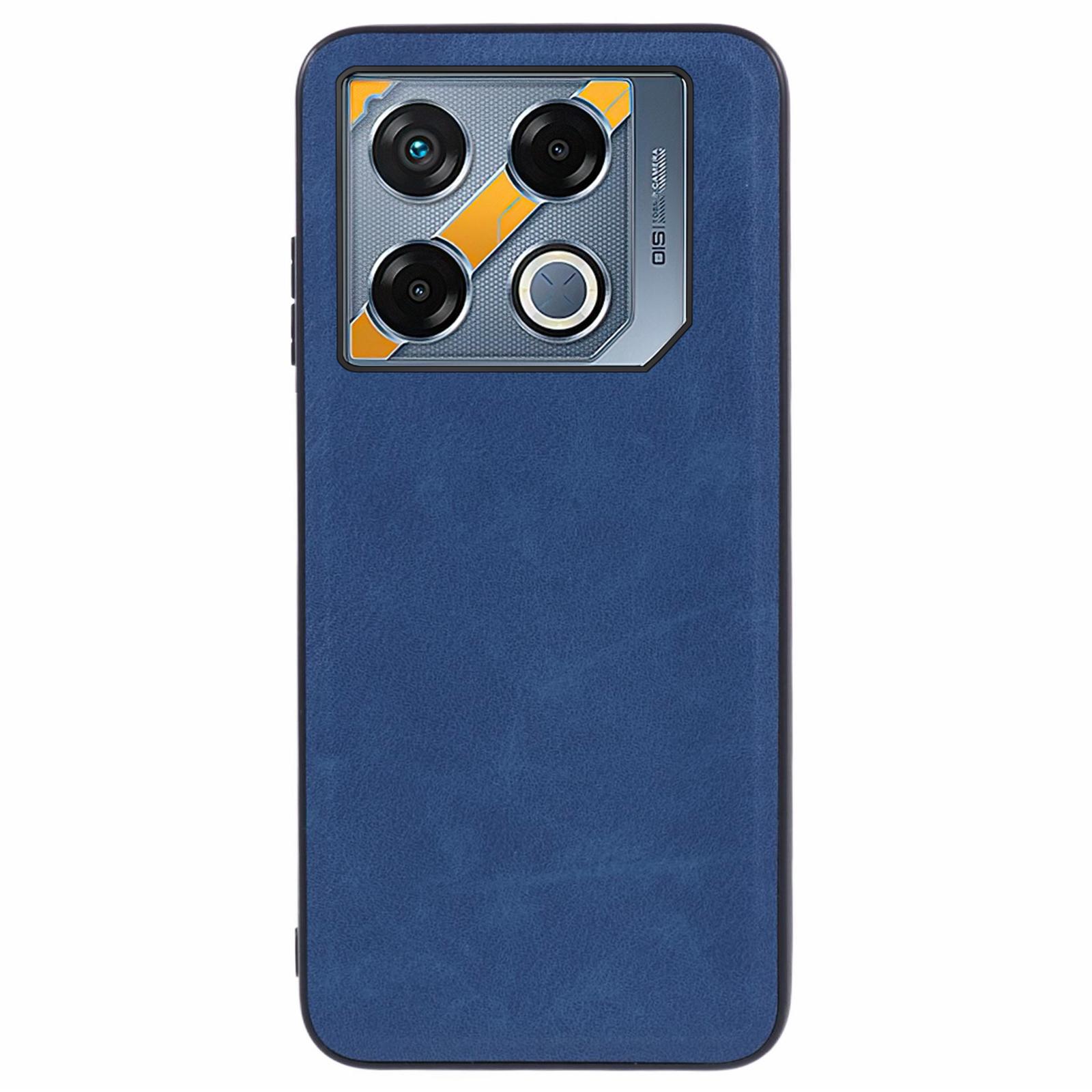

For Infinix GT 20 Pro 5G Case Retro Texture PU+PC+TPU Hybrid Phone Cover Blue