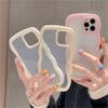 Ins Korea Cute 3D Cream Wavey Transparente Handyhülle für Iphone 13 12 11 Pro Xs Max X Xr Objektiv Schutzhülle klar weiche Rückseite