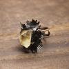 Gothic Adjustable Rings Hypoallergenic Raw Stone Rings Natural Crystal Rings  Alternative Fashion