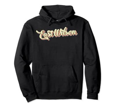 East Wilson T-Shirt Retro Art Baseball Font Vintage Hoodie