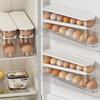 2Pcs Stackable Auto Rolling Egg Organizer Plastic Rolling Egg Dispenser Egg Holder  Refrigerator