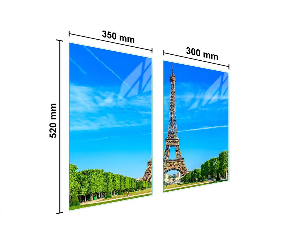 PIANO PARASPRUZZI IN VETRO PER CUCINA 65x52 PARIGI