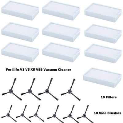 25pcs//lot filter side brush mop pads magic paste For ilife V3 V5 V3s V5s Pro V50