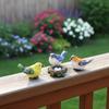 4PCS Mini Bird Figure Model Cartoon Resin Crafts DIY Plant Bonsai Figurines Fairy Garden Dollhouse Miniatures Decor