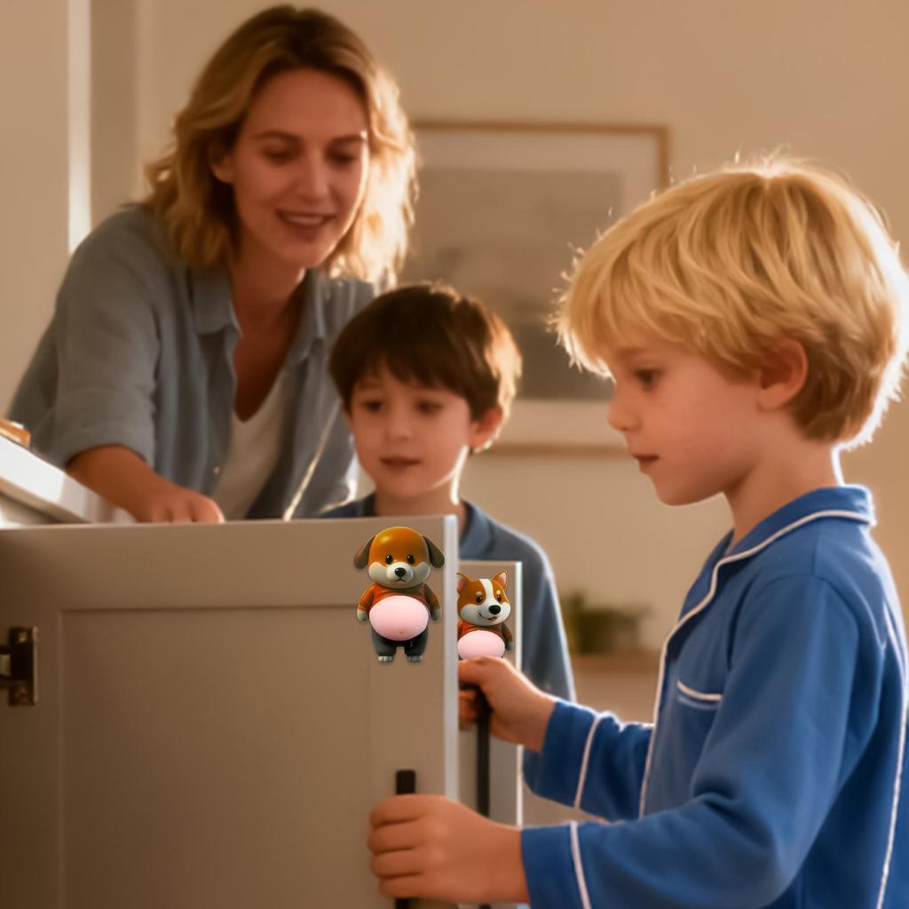 Car Door Decals 2 Pieces Anti-Collision Dog Truck Sticker Silicone Car Decal For Automotive Door Vehicle Exterior Truck Home