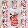 Pink Cherries Cherry Strawberry Phone Case For iPhone 17 Air 15 16e 14 13 Pro Max Coque 12 11 Pro Max PLUS Cover