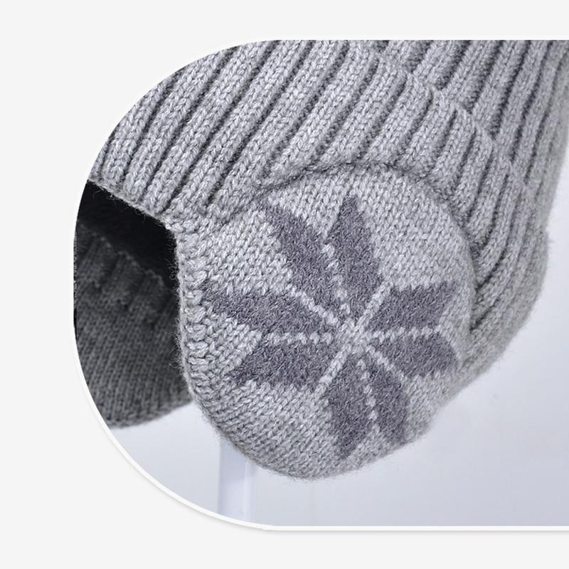 Children's Cap Winter Velvet Scarf Suit Knitted Wool Cap Boys Warm Ear Protection Cap Skullies Beanies Sleeve Cap