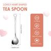 Patelai 12 Pieces Heart Shaped Spoon Stainless Steel Tea Flatware Set, 5.7 Inch Coffee Sugar Spoon Ice Cream Cake Dessert Stirring for Home,