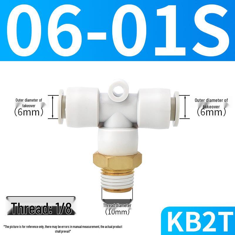 SMC KB2T Series Three-Way Male Thread Pneumatic Quick Connector for 4-16mm Air Hose